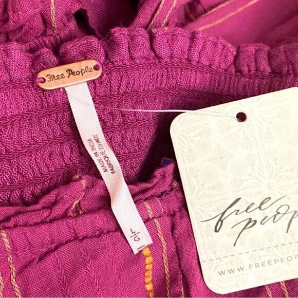 NEW Free People Seratonin Corset Style Top in Raspberry Sherbet Size Large - Picture 8 of 8